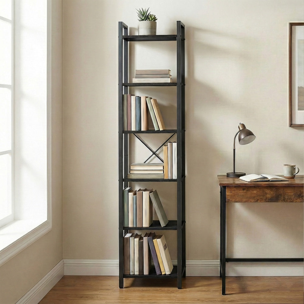 Storage Rack with 6 Tiers, Book Shelf, 30 x 40 x 187.5 cm, for Study, Living Room, Bedroom, Black - image 7