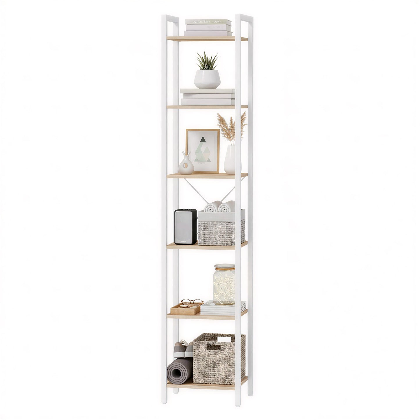 Storage Rack with 6 Tiers, Book Shelf, 30 x 40 x 187.5 cm, for Study, Living Room, Bedroom, Black - image 49