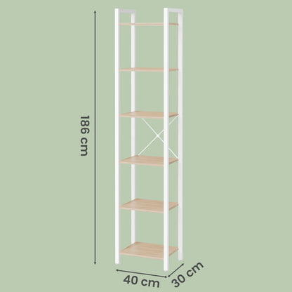 Storage Rack with 6 Tiers, Book Shelf, 30 x 40 x 187.5 cm, for Study, Living Room, Bedroom, Black - image 50