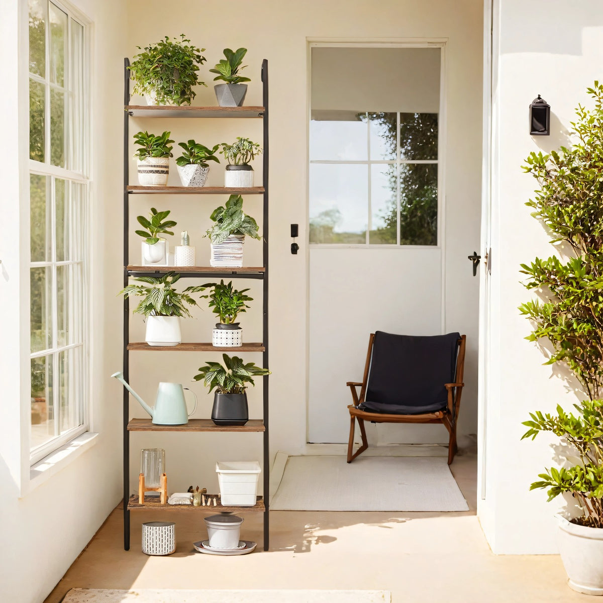 Ladder Shelf, 6-Tier Industrial Bookshelf - image 3