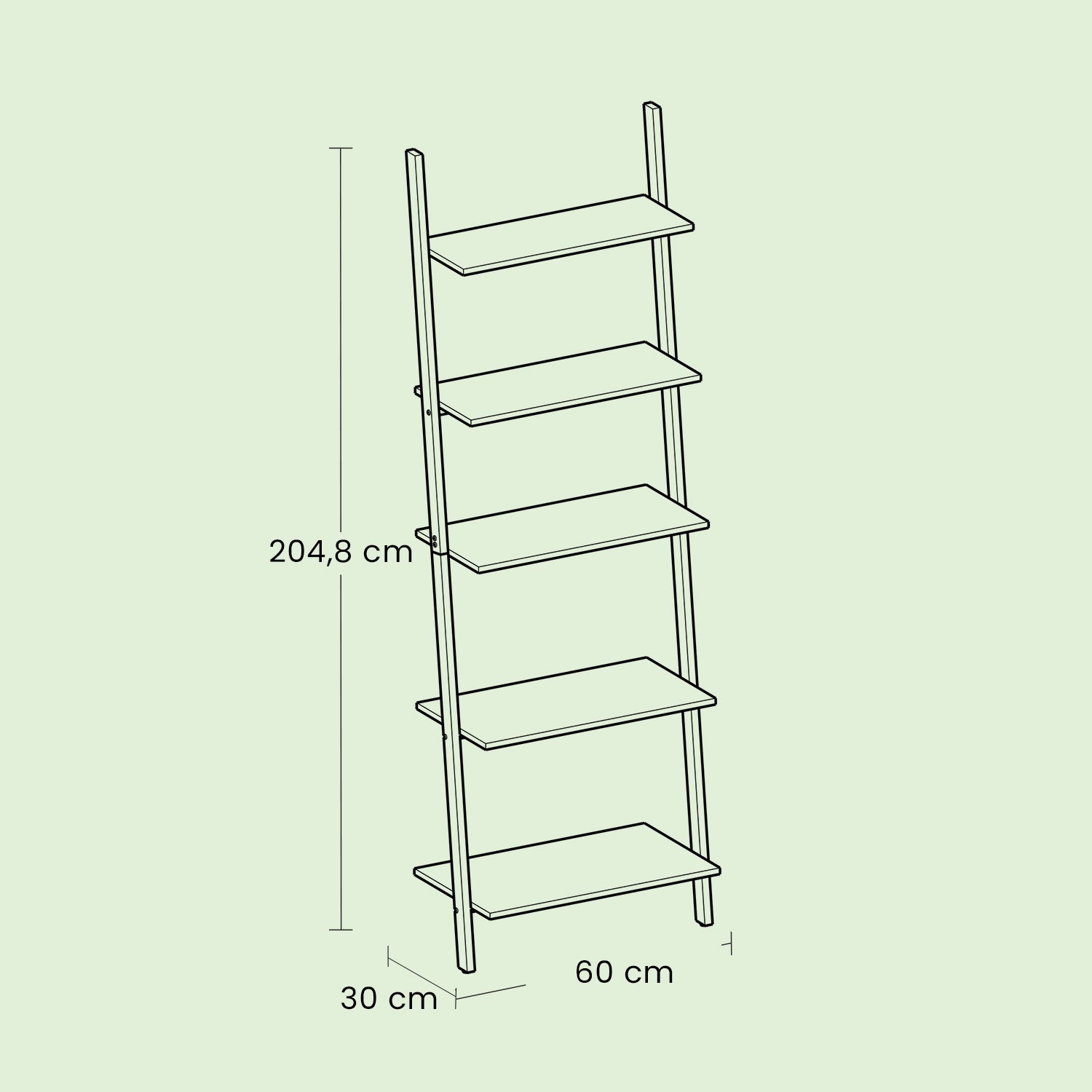 Ladder Shelf, 6-Tier Industrial Bookshelf - image 7