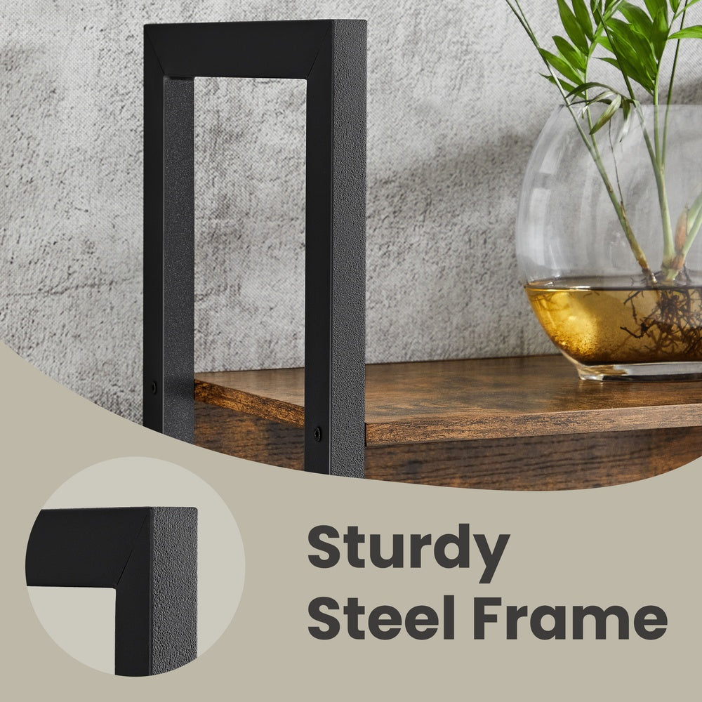 5-Tier Storage Rack with 14 Shelves, Book Shelf with Metal Frame, 24 x 158 x 166 cm, Brown and Black - image 5