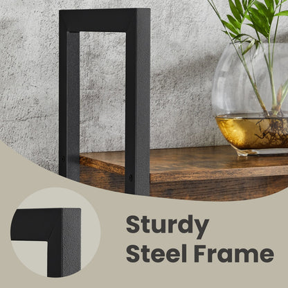 5-Tier Storage Rack with 14 Shelves, Book Shelf with Metal Frame, 24 x 158 x 166 cm, Brown and Black - image 5