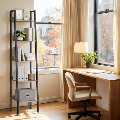 Bookshelf, 5-Tier Narrow Book Shelf, 11.8 x 13.3 x 66.9 Inches - image 9