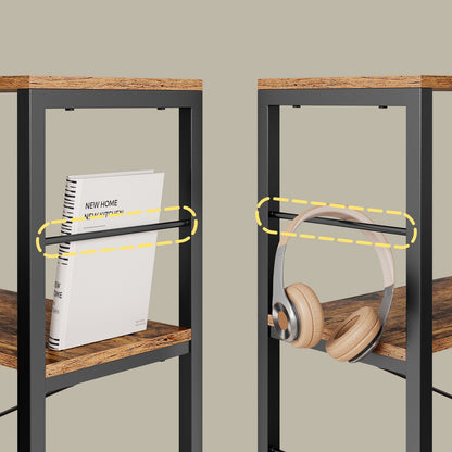 Tall Storage Rack, Industrial Style Bookcase, 4-Tier Shelving Unit for Living Room - image 7
