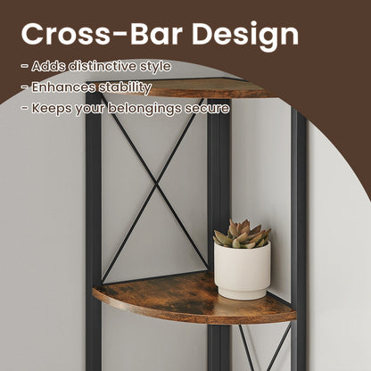 5-Tier Corner Shelf, Storage Shelving, Versatile for Plants Books - image 1