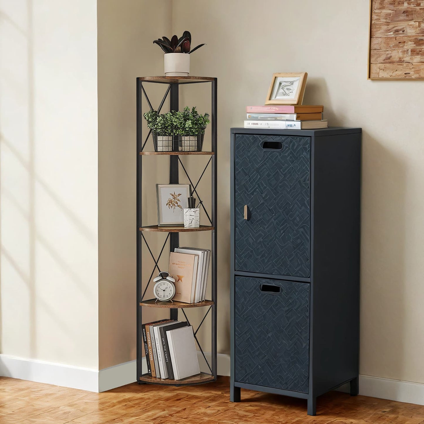 5-Tier Corner Shelf, Storage Shelving, Versatile for Plants Books - image 2