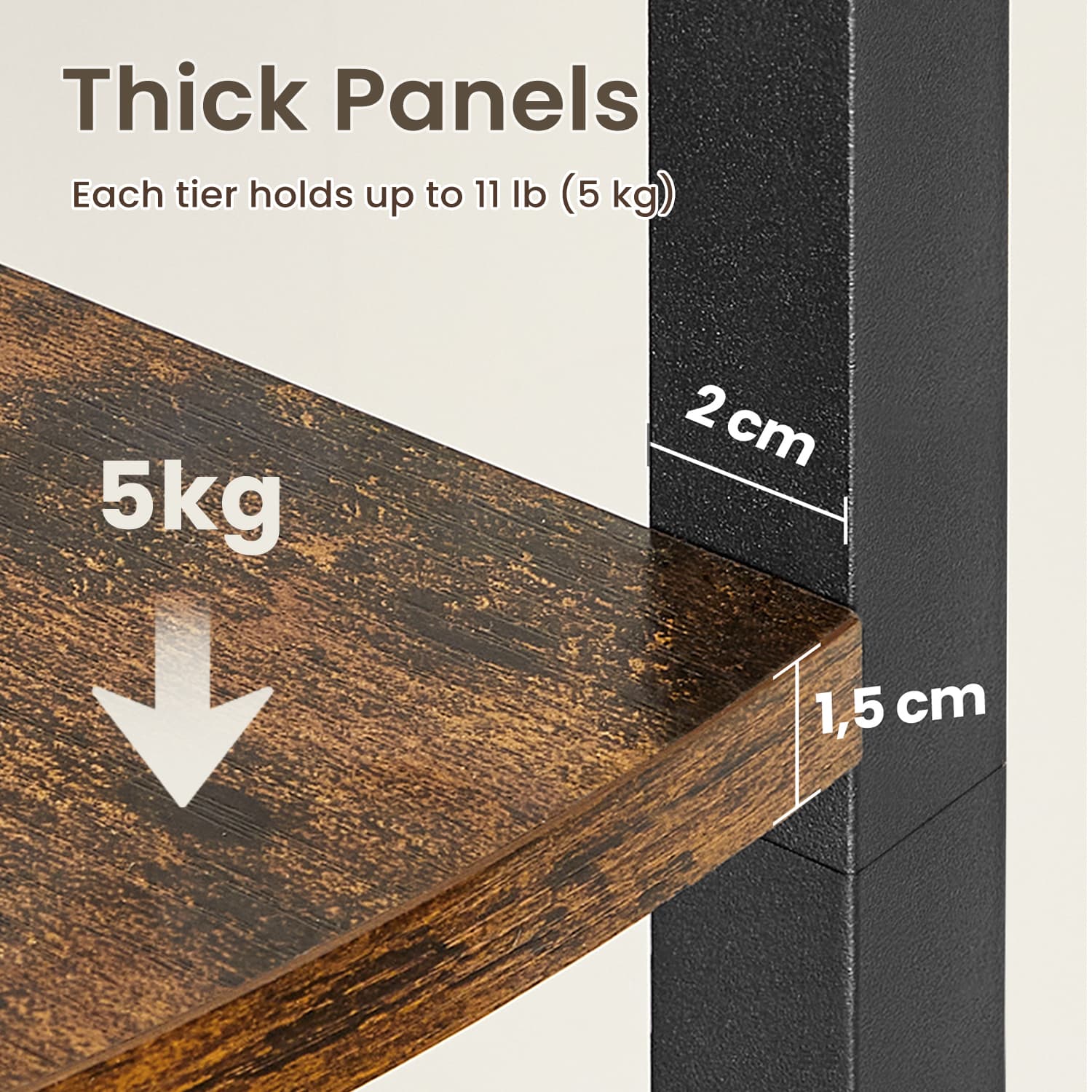 5-Tier Corner Shelf, Storage Shelving, Versatile for Plants Books - image 3