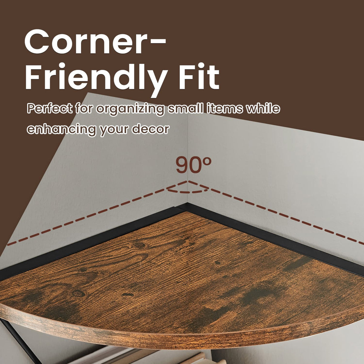 5-Tier Corner Shelf, Storage Shelving, Versatile for Plants Books - image 4