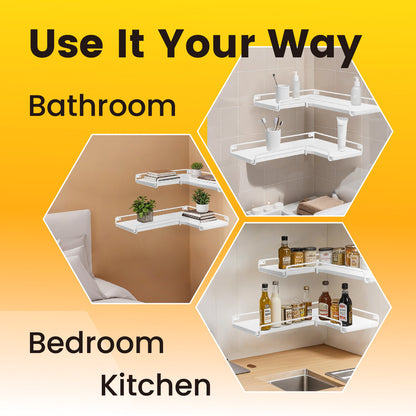 Floating Shelves, Set of 2 Corner Shelves, L-Shaped Wall Shelf - image 8