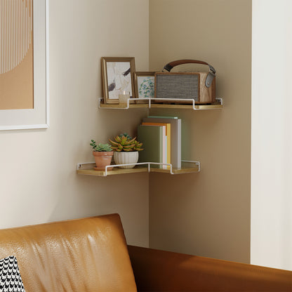 Floating Shelves, Set of 2 Corner Shelves, L-Shaped Wall Shelf - image 17
