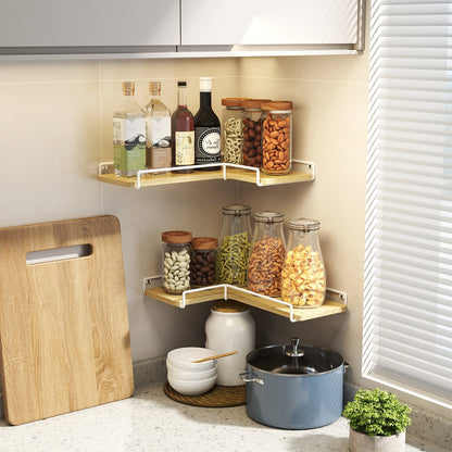 Floating Shelves, Set of 2 Corner Shelves, L-Shaped Wall Shelf - image 18