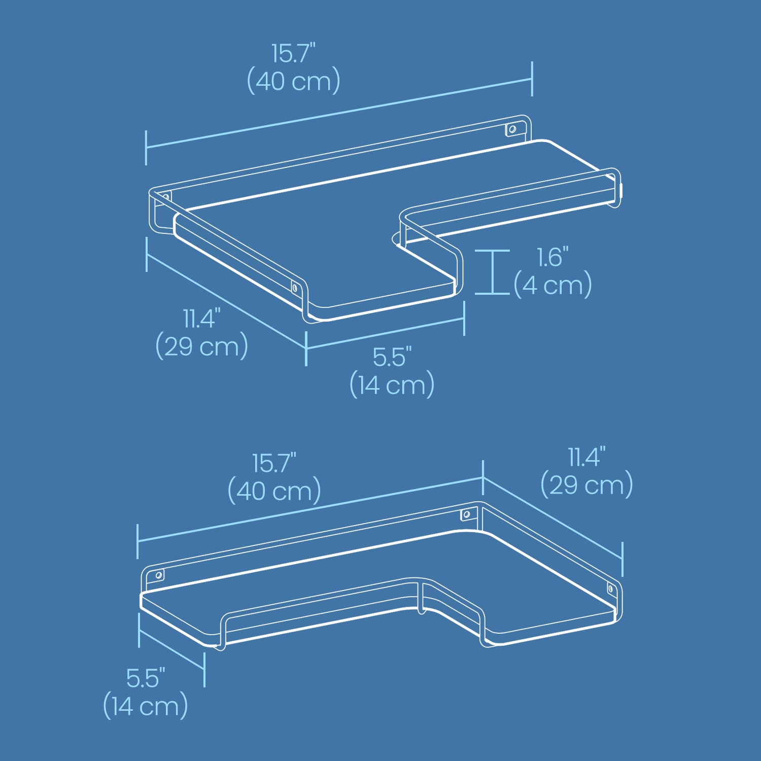 Floating Shelves, Set of 2 Corner Shelves, L-Shaped Wall Shelf - image 21