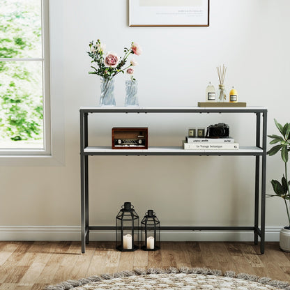 Console Table, 2-Tier Sofa Table, 20 x 100 x 80 cm - image 53