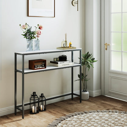 Console Table, 2-Tier Sofa Table, 20 x 100 x 80 cm - image 54