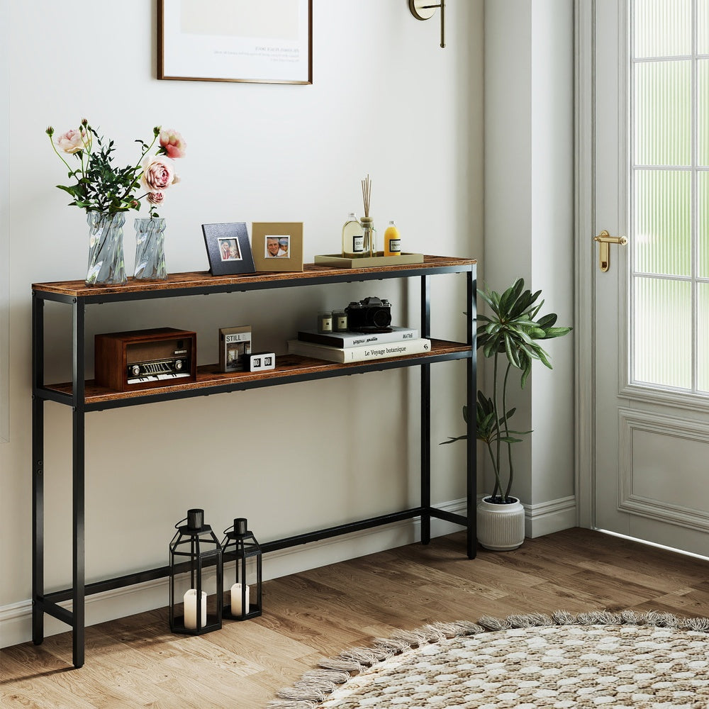 Console Table, 2-Tier Sofa Table, 20 x 100 x 80 cm - image 38
