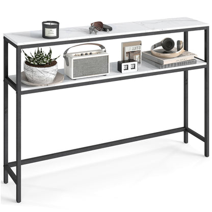 Console Table, 2-Tier Sofa Table, 20 x 100 x 80 cm - image 43