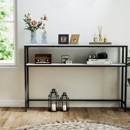 Console Table, 2-Tier Sofa Table, 20 x 100 x 80 cm - image 45