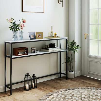 Console Table, 2-Tier Sofa Table, 20 x 100 x 80 cm - image 46