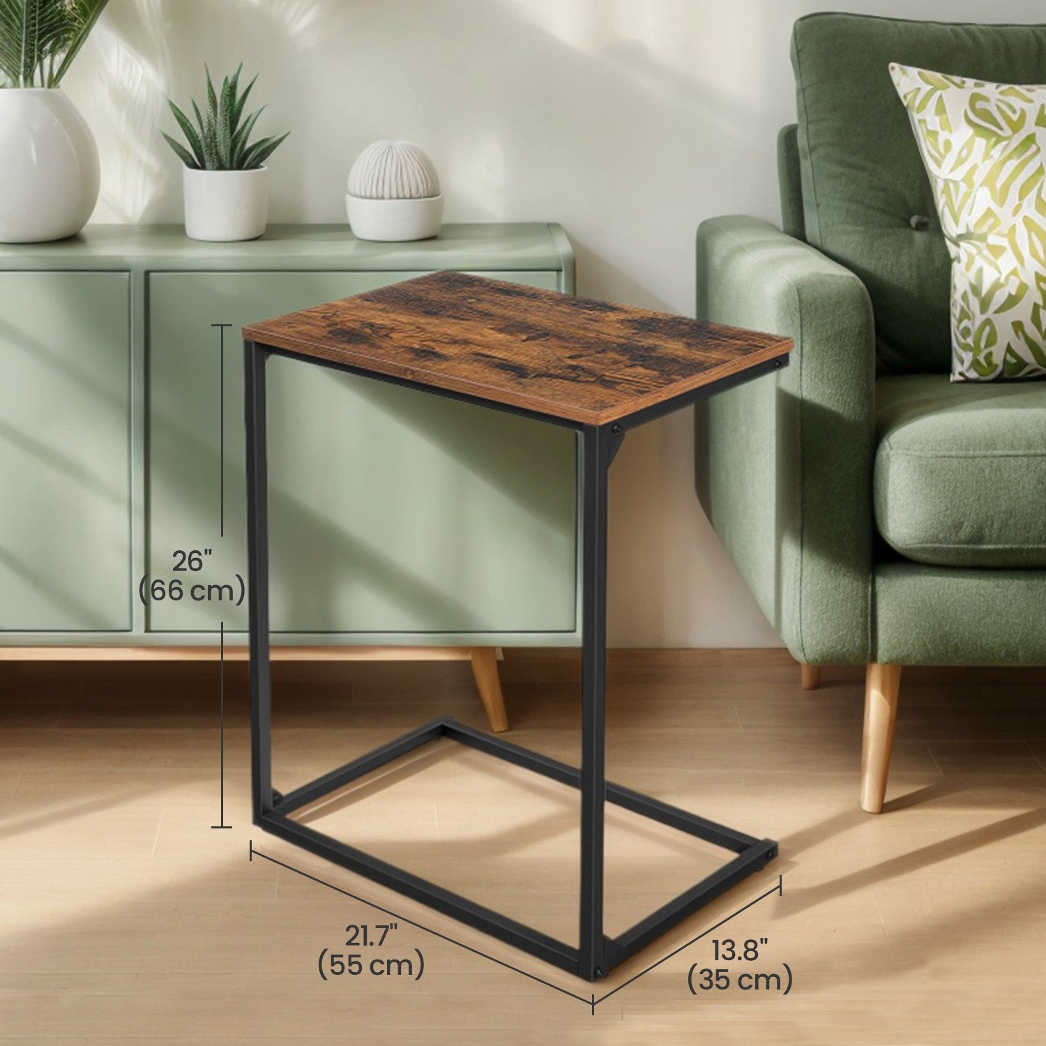 C-Shaped Side Table, Laptop End Table, Steel - image 5