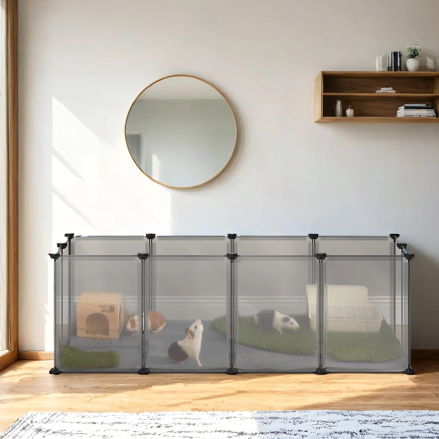 Small Animal Playpen, DIY, 143 x 73 x 46 cm, Grey - image 8
