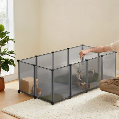 Small Animal Playpen, DIY, 143 x 73 x 46 cm, Grey - image 9