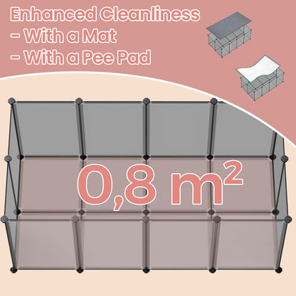 Small Animal Playpen, DIY, 143 x 73 x 46 cm, Grey - image 11