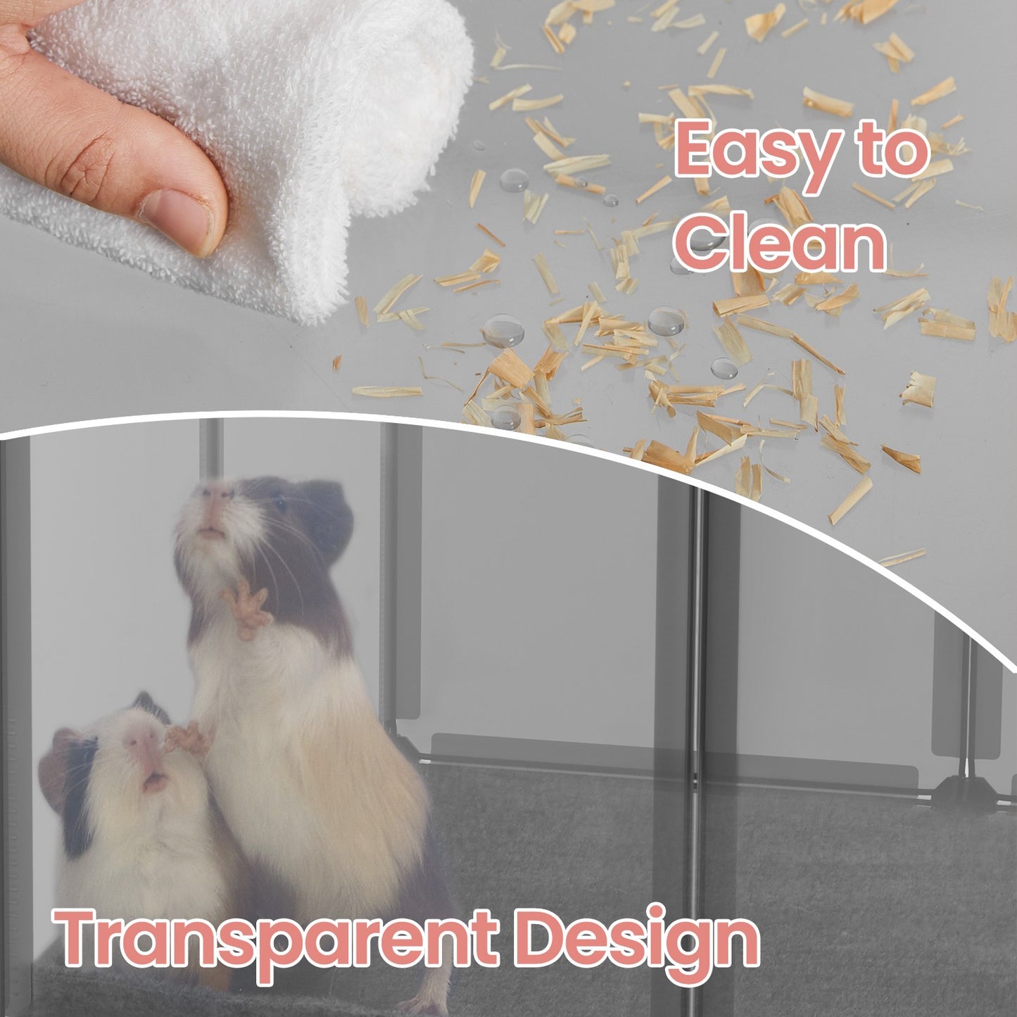 Small Animal Playpen, DIY, 143 x 73 x 46 cm, Grey - image 12