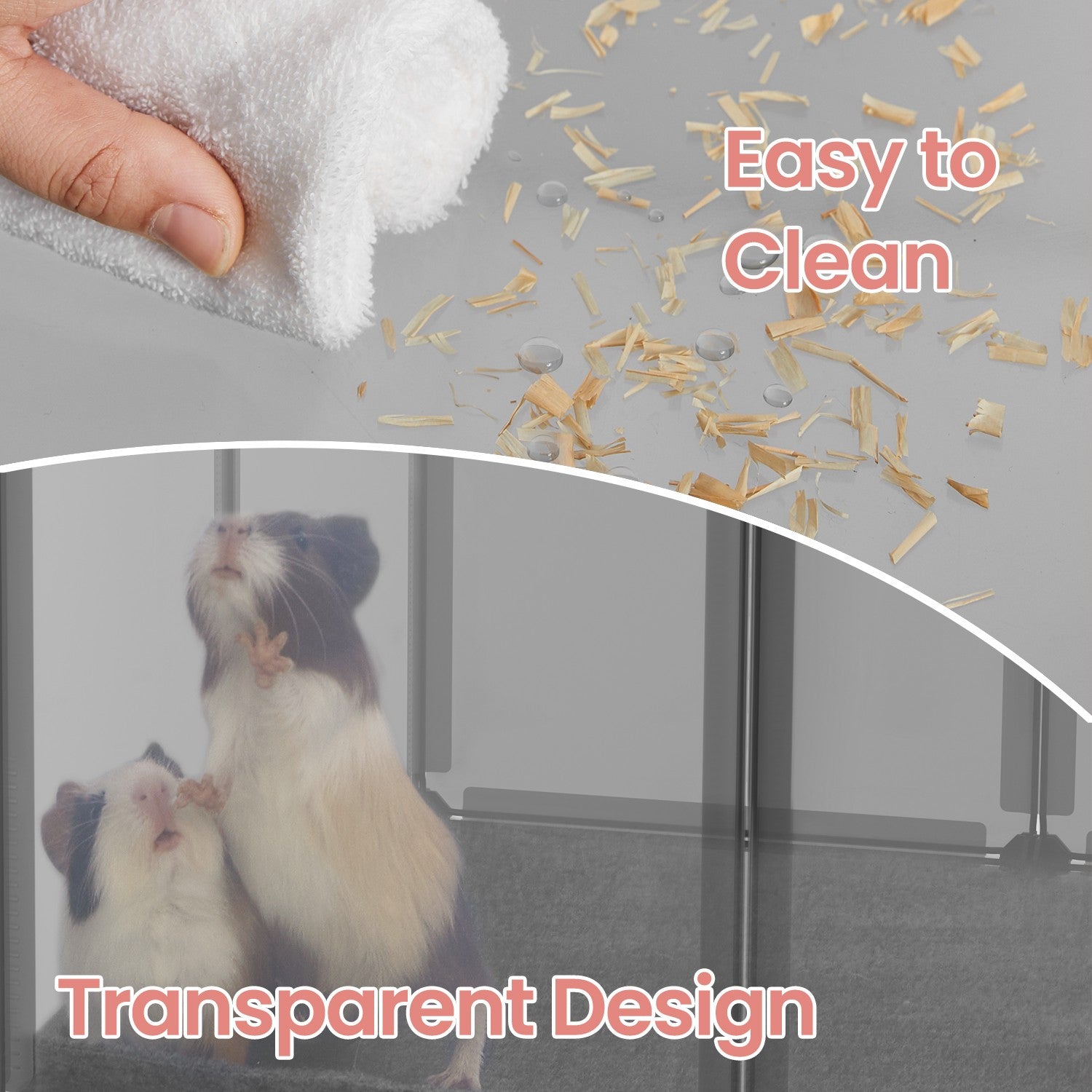 Small Animal Playpen, DIY, 143 x 73 x 46 cm, Grey - image 12