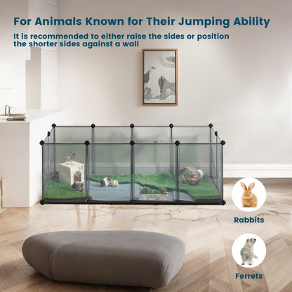 Small Animal Playpen, DIY, 143 x 73 x 46 cm, Grey - image 3