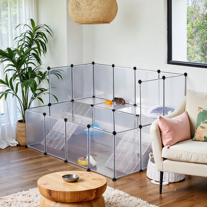 2-Story Small Animal Playpen, White - image 2