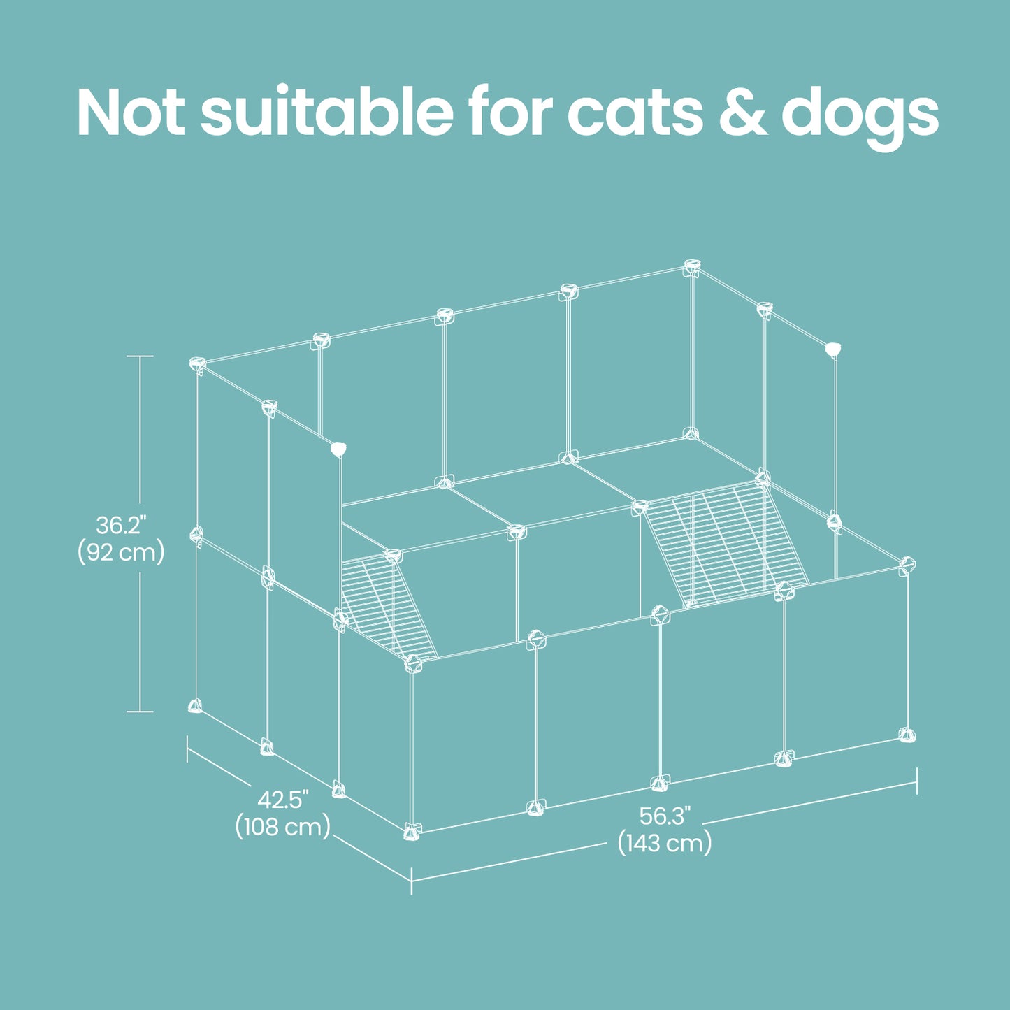 2-Story Small Animal Playpen, White - image 5