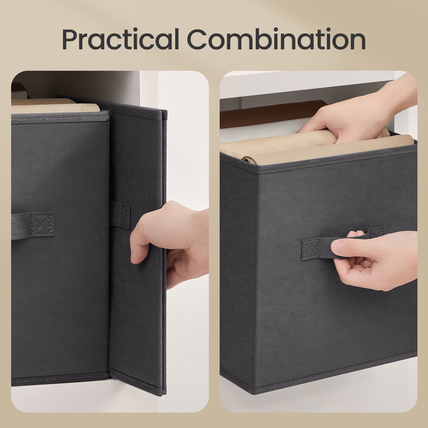 9-Cube Storage Organizer with Non-Woven Fabric Storage Boxes, Modular, Space-Saving - image 4
