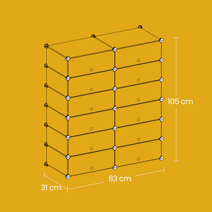 12-Cube Storage Unit, Shoe Rack, Modular Metal Wire Shelf - image 5