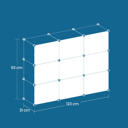 Plastic Cube Storage Organiser with Doors, Shoe Rack - image 5