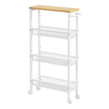 Slim Rolling Cart, 4-Tier Storage Cart, Narrow Cart with Handle - image 1