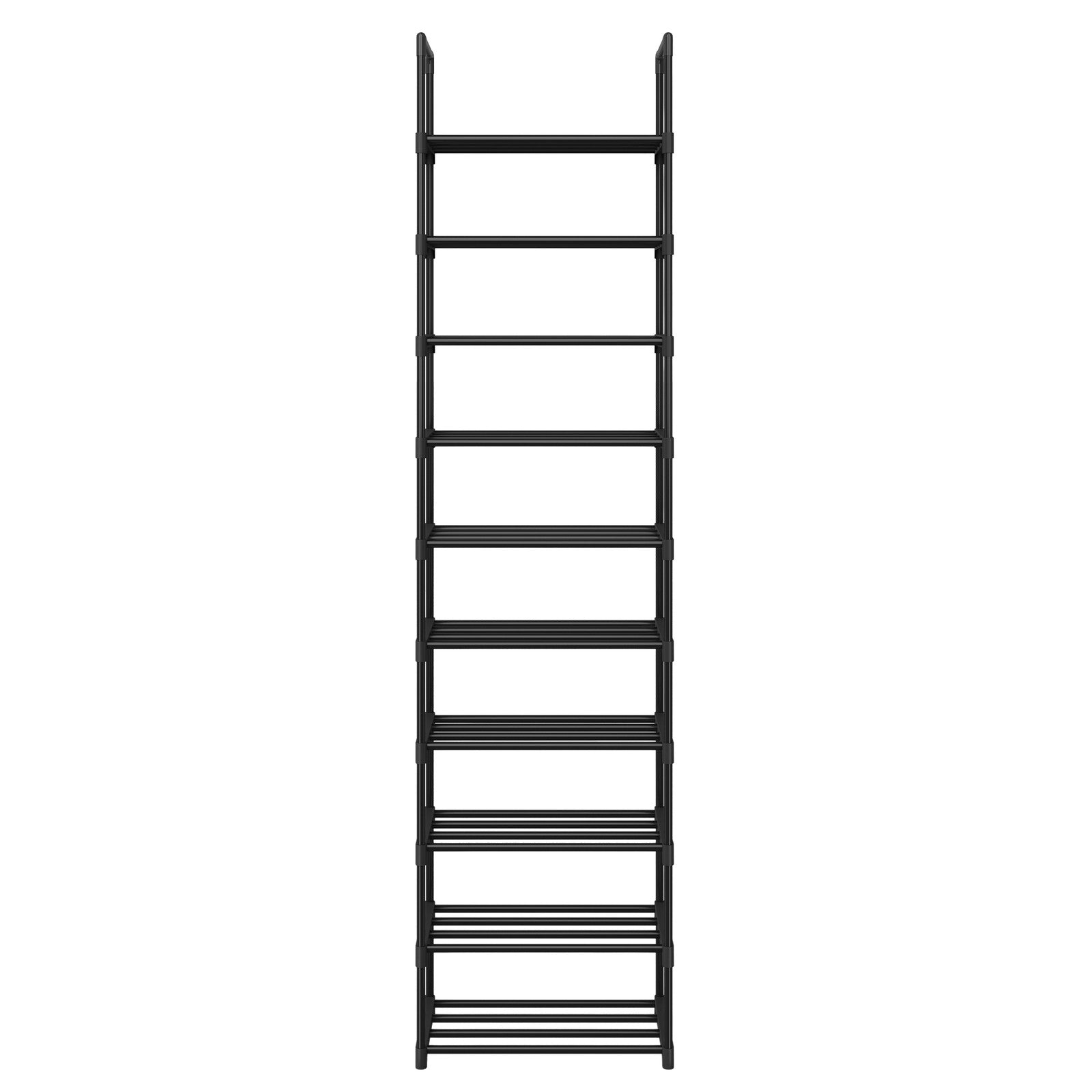 10-Tier Shoe Organiser, Adjustable Metal Shoe Storage Rack, for Hallway or Dressing Room, Black - image 1