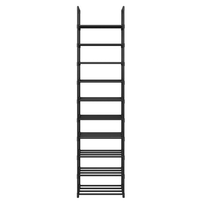 10-Tier Shoe Organiser, Adjustable Metal Shoe Storage Rack, for Hallway or Dressing Room, Black - image 1