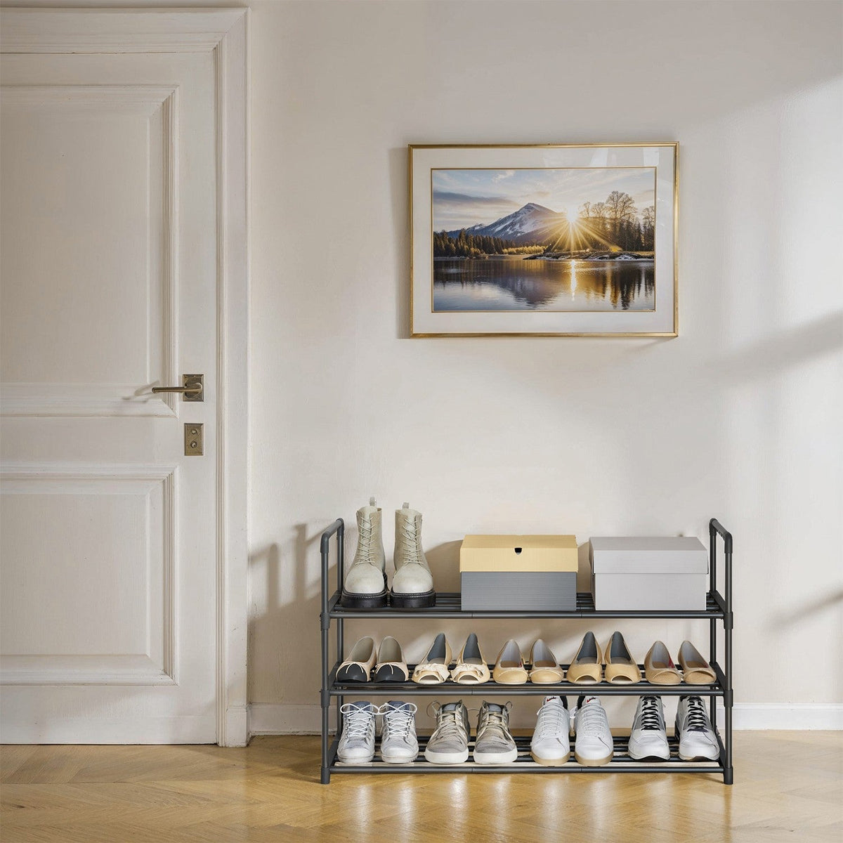 3-Tier Shoe Rack, Shoe Storage Organiser, Metal Storage Rack - image 13