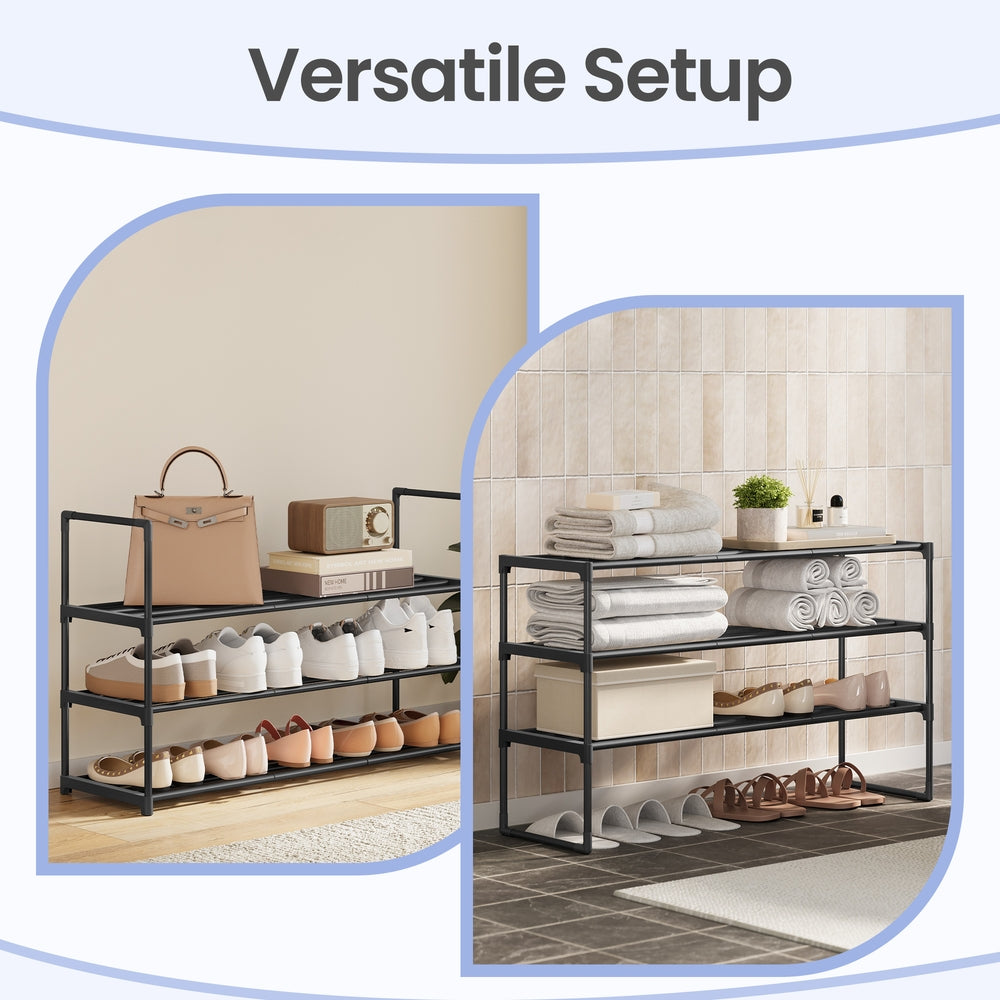 3-Tier Shoe Rack, Shoe Storage Organiser, Metal Storage Rack - image 15