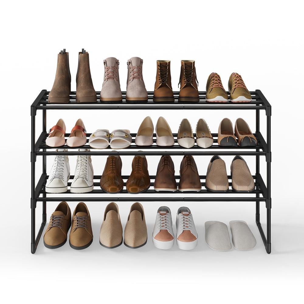 3-Tier Shoe Rack, Shoe Storage Organiser, Metal Storage Rack - image 18