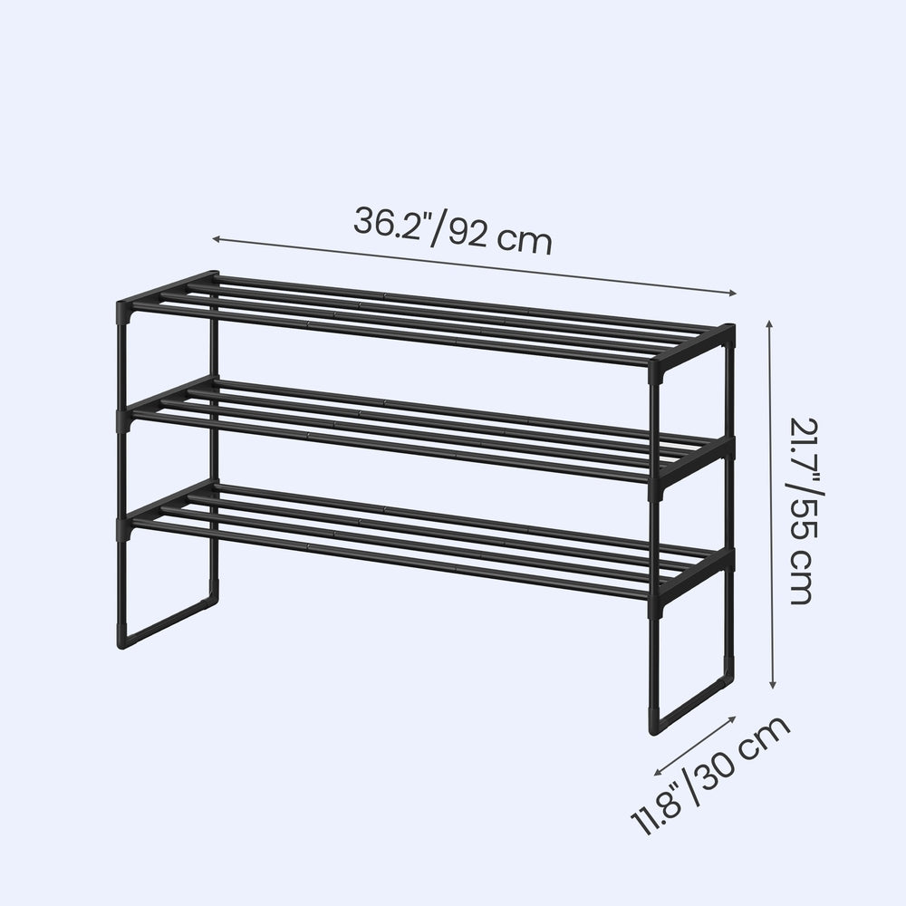 3-Tier Shoe Rack, Shoe Storage Organiser, Metal Storage Rack - image 22