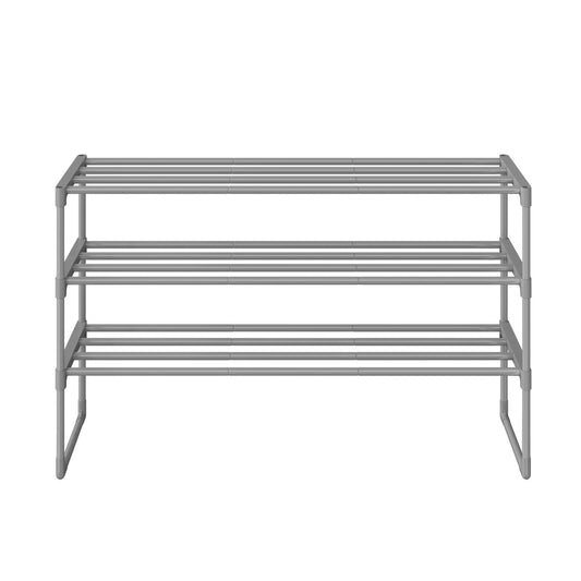 3-Tier Shoe Rack, Shoe Storage Organiser, Metal Storage Rack - image 1