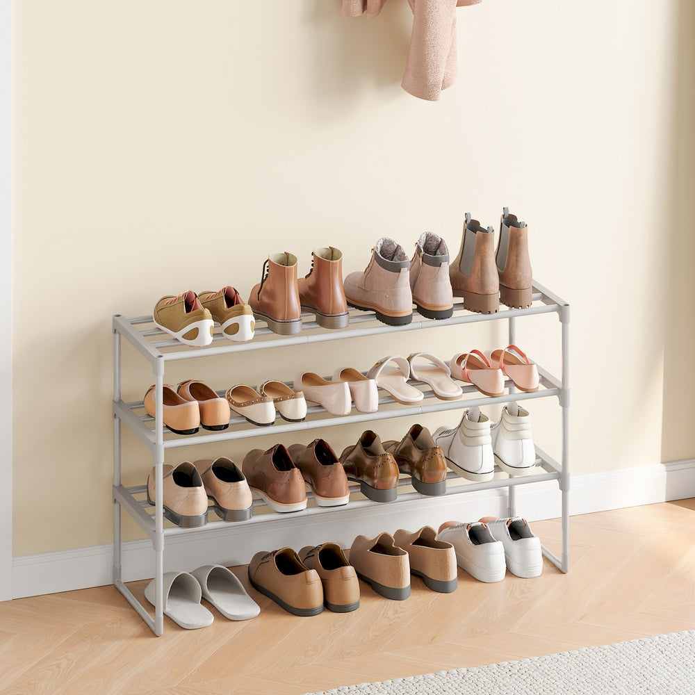 3-Tier Shoe Rack, Shoe Storage Organiser, Metal Storage Rack - image 4