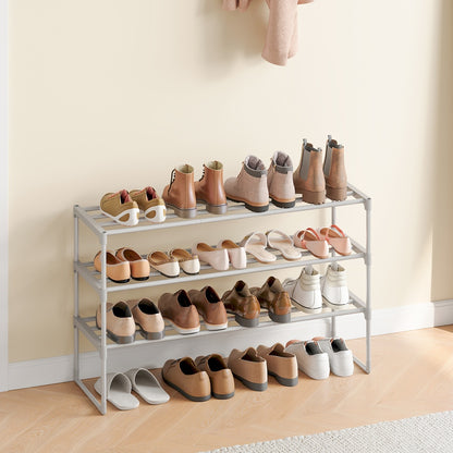 3-Tier Shoe Rack, Shoe Storage Organiser, Metal Storage Rack - image 4