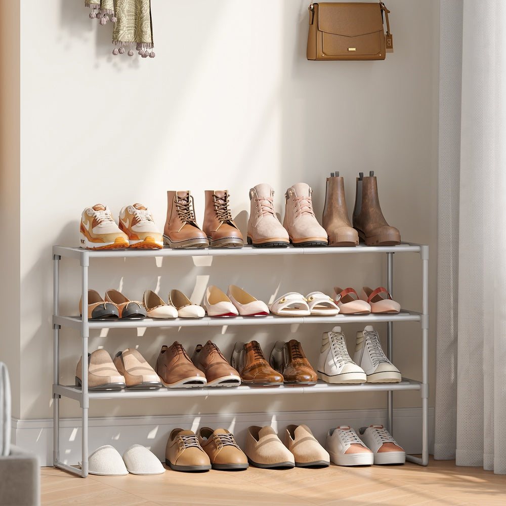 3-Tier Shoe Rack, Shoe Storage Organiser, Metal Storage Rack - image 7