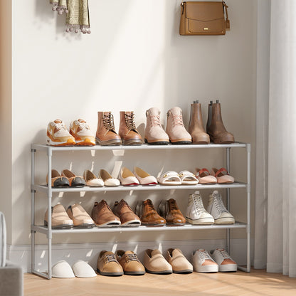 3-Tier Shoe Rack, Shoe Storage Organiser, Metal Storage Rack - image 7