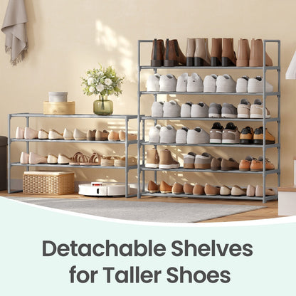 3-Tier Shoe Rack, Shoe Storage Organiser, Metal Storage Rack - image 8