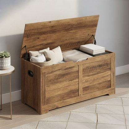 Blanket Storage Box, Shoe Bench with Storage, for Bedroom, Hallway, Living Room, White - image 29