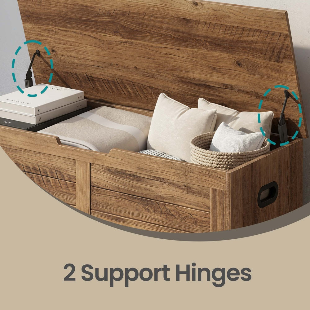 Blanket Storage Box, Shoe Bench with Storage, for Bedroom, Hallway, Living Room, White - image 30